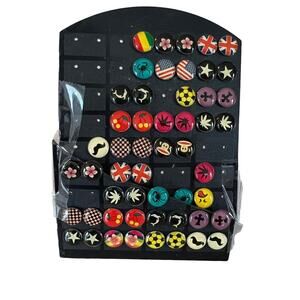 Y2K wholesale earrings monkey mustache British flag